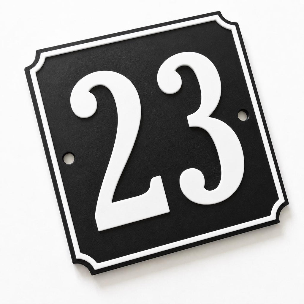 Personalised House Number Sign – Custom Home Front Door Gate Plate Plaque