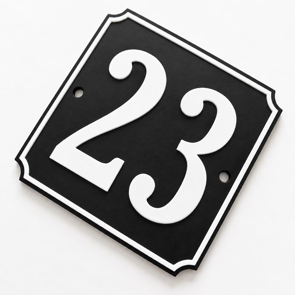 Personalised House Number Sign – Custom Home Front Door Gate Plate Plaque