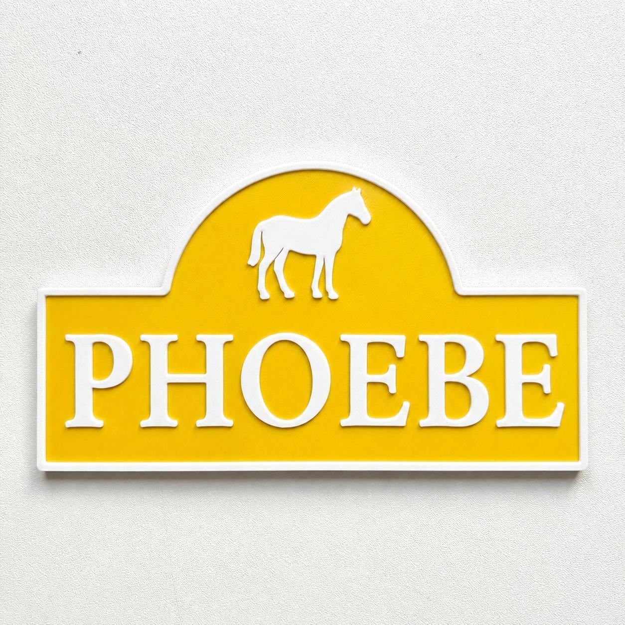 Personalised Name Horse Door Sign – Custom Girls Bedroom Decoration Plate Plaque