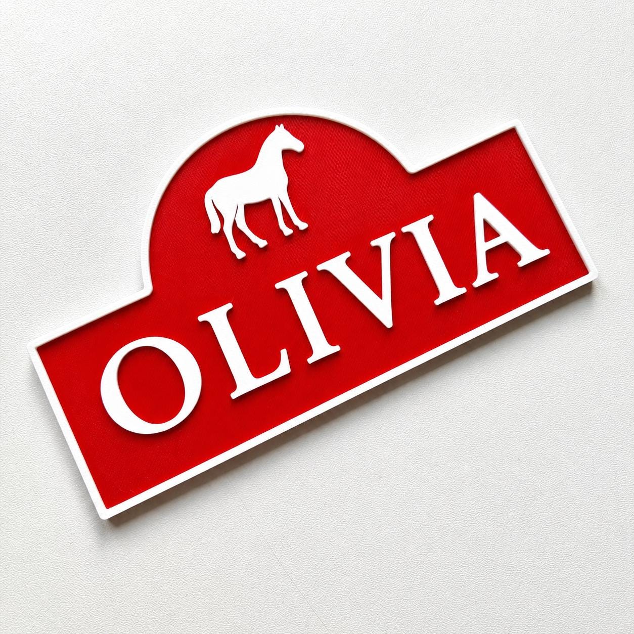 Personalised Name Horse Door Sign – Custom Girls Bedroom Decoration Plate Plaque