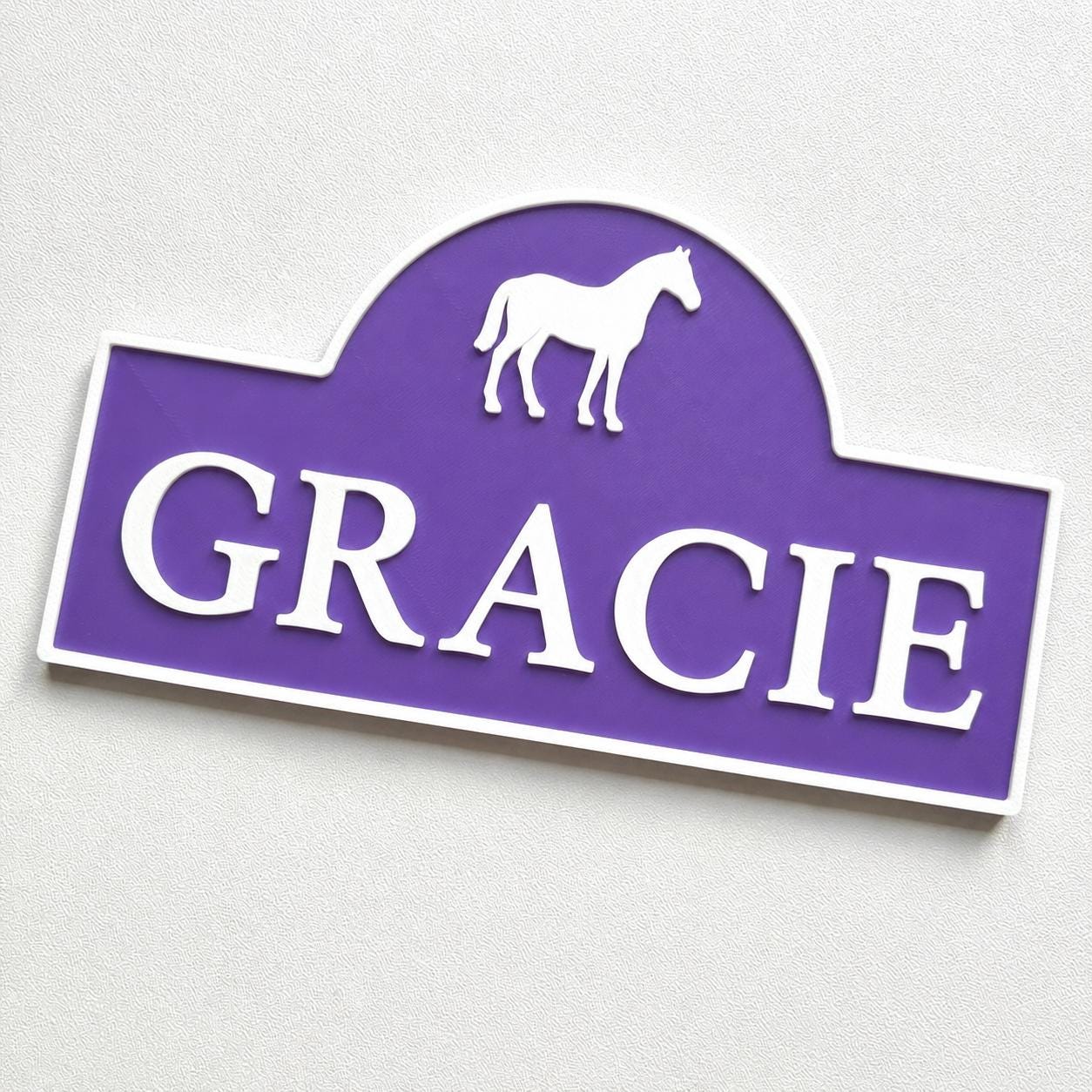 Personalised Name Horse Door Sign – Custom Girls Bedroom Decoration Plate Plaque