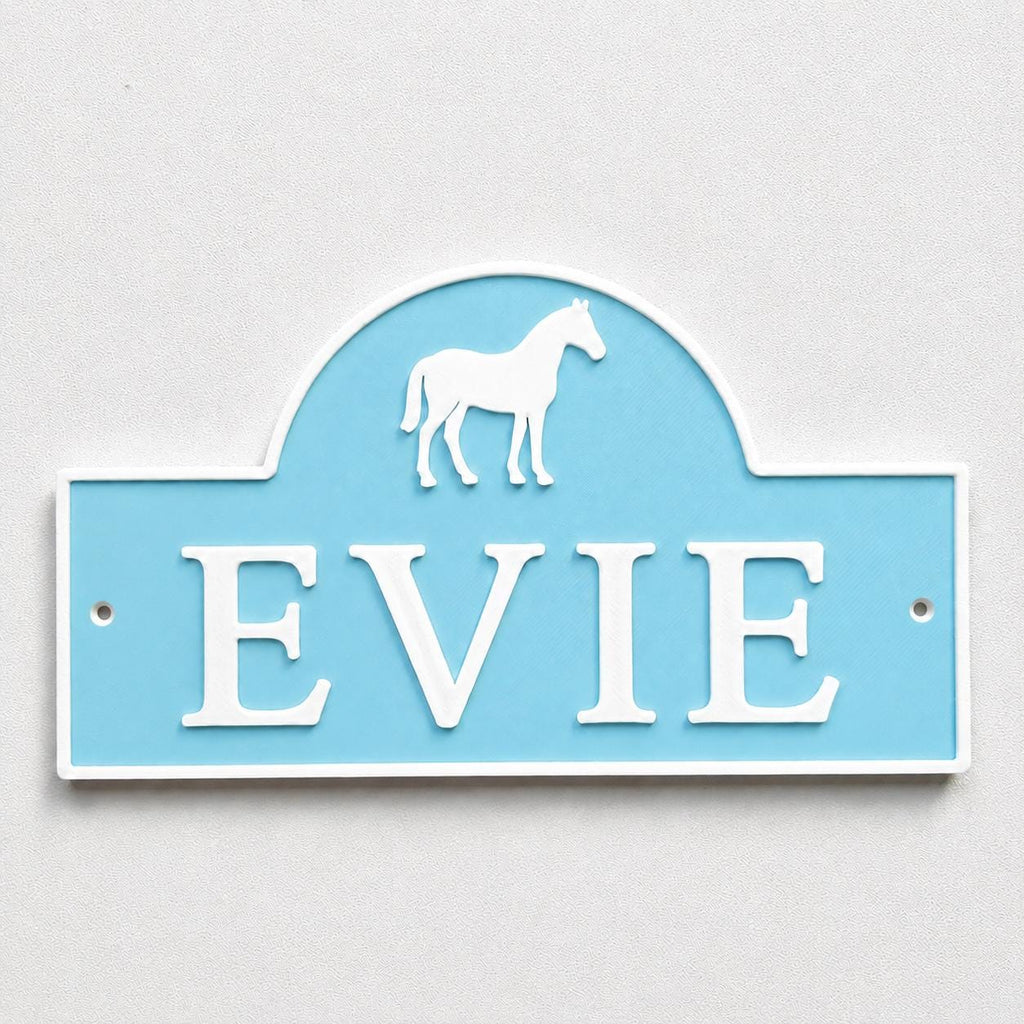 Personalised Name Horse Door Sign – Custom Girls Bedroom Decoration Plate Plaque