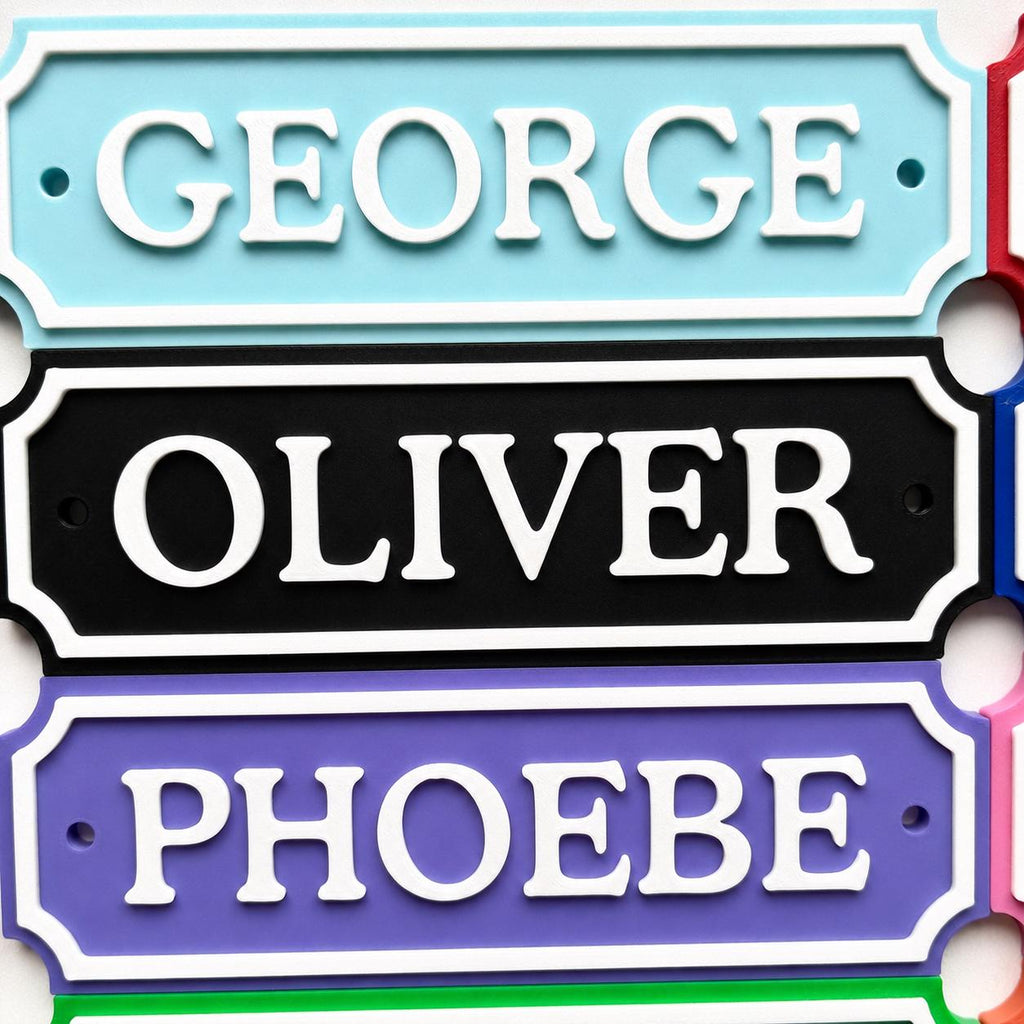 Personalised Kids Name Door Sign – Custom Girls Boys Bedroom Decoration Plate