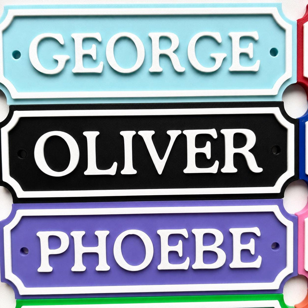 Personalised Kids Name Door Sign – Custom Girls Boys Bedroom Decoration Plate