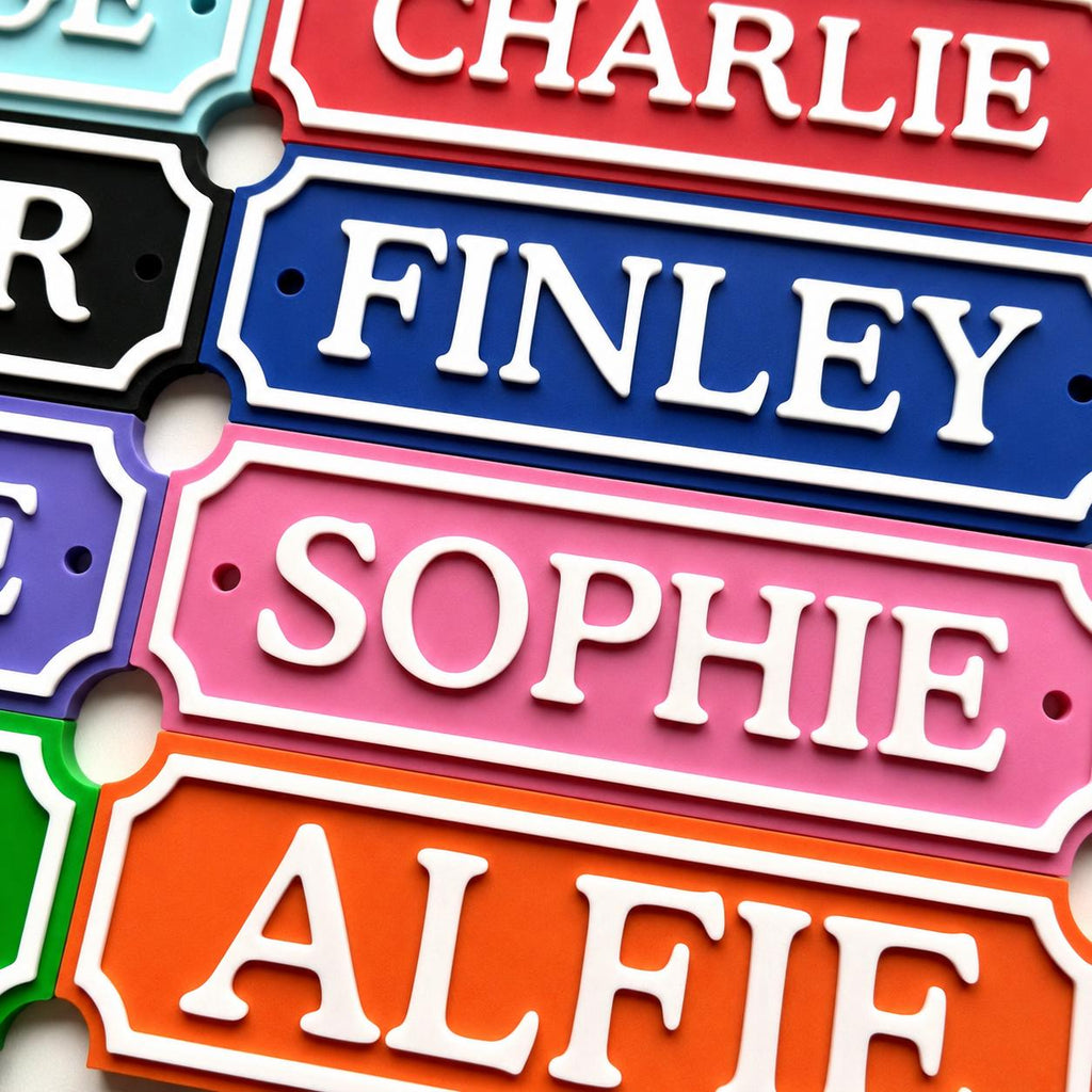 Personalised Kids Name Door Sign – Custom Girls Boys Bedroom Decoration Plate