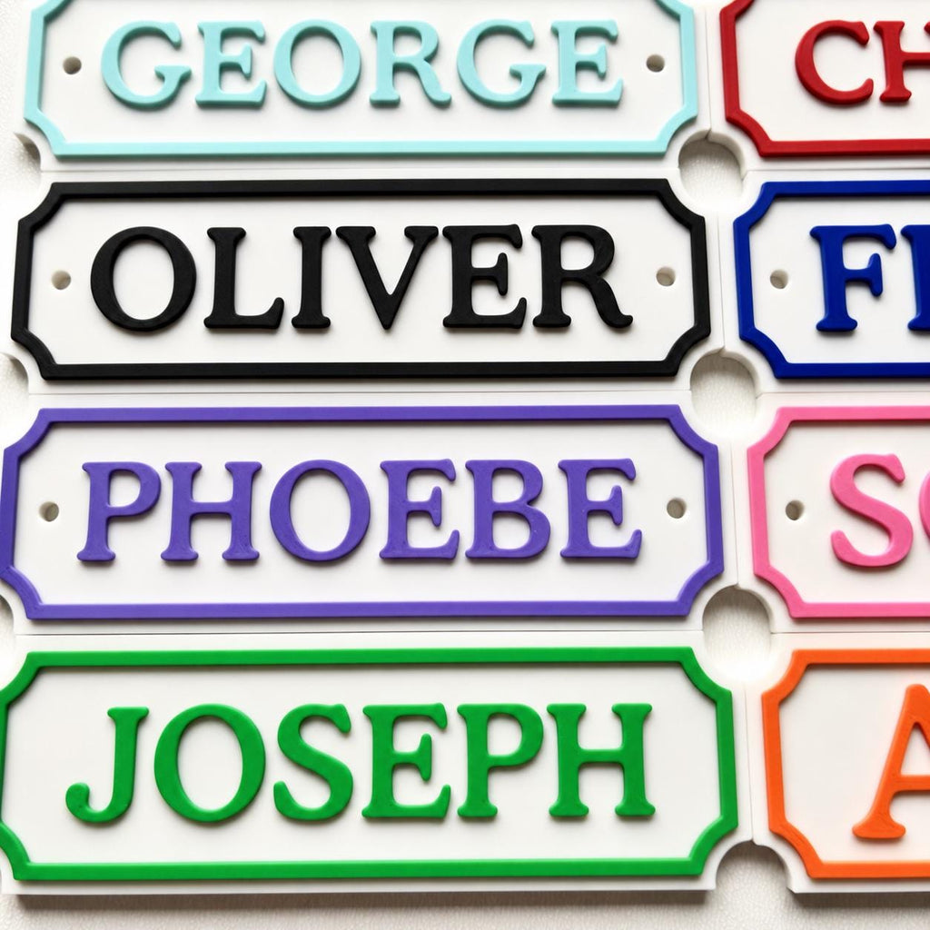 Personalised Kids Name Door Sign – Custom Girls Boys Bedroom Decoration Plate