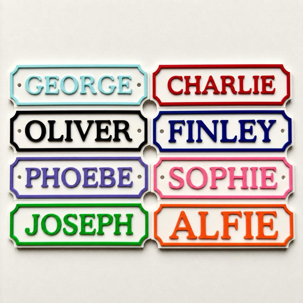 Personalised Kids Name Door Sign – Custom Girls Boys Bedroom Decoration Plate
