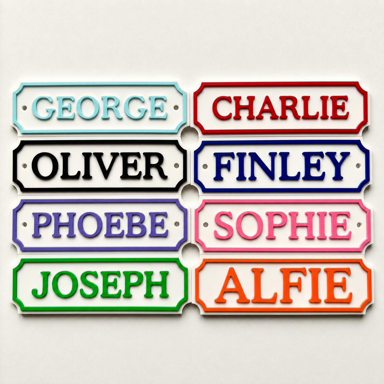 Personalised Kids Name Door Sign – Custom Girls Boys Bedroom Decoration Plate