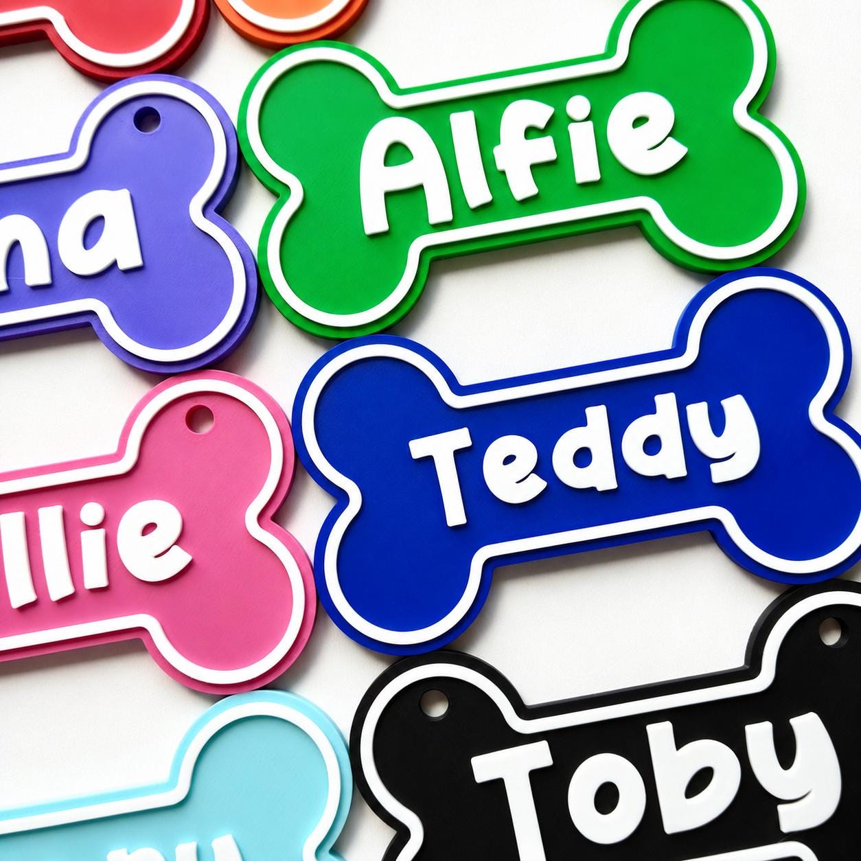 Personalised Dog Name Bone Sign – Custom Pet Crate Cage House Decoration Plate