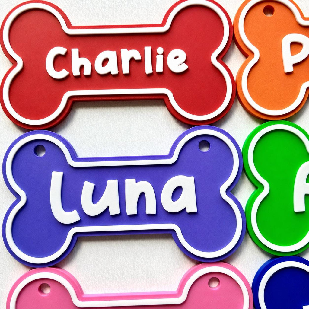Personalised Dog Name Bone Sign – Custom Pet Crate Cage House Decoration Plate