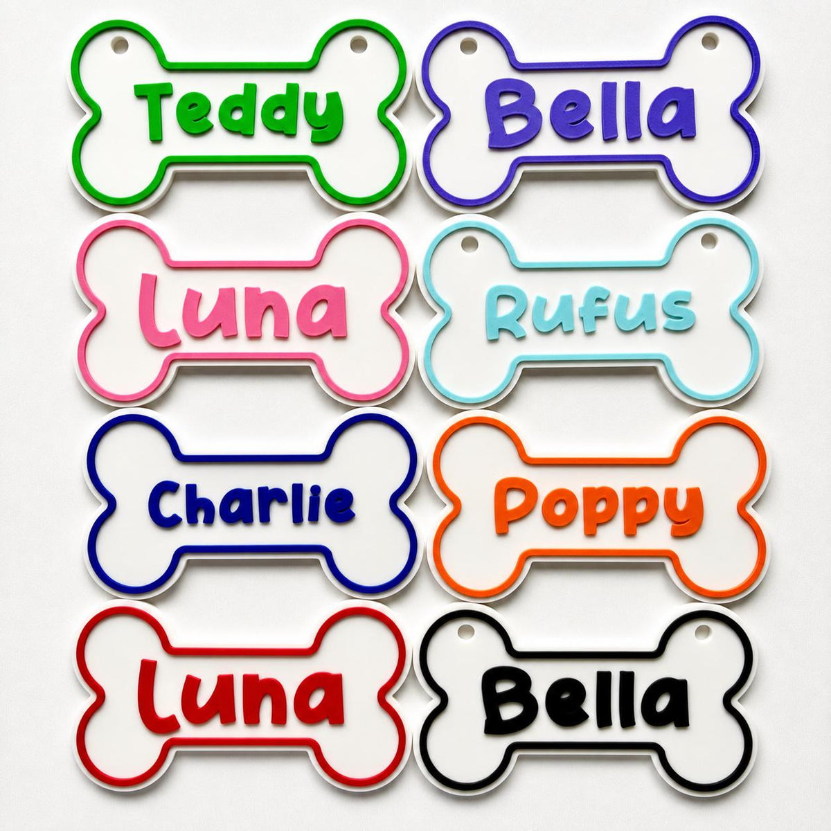 Personalised Dog Name Bone Sign – Custom Pet Crate Cage House Decoration Plate