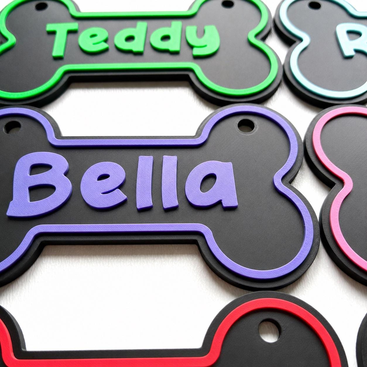 Personalised Dog Name Bone Sign – Custom Pet Crate Cage House Decoration Plate