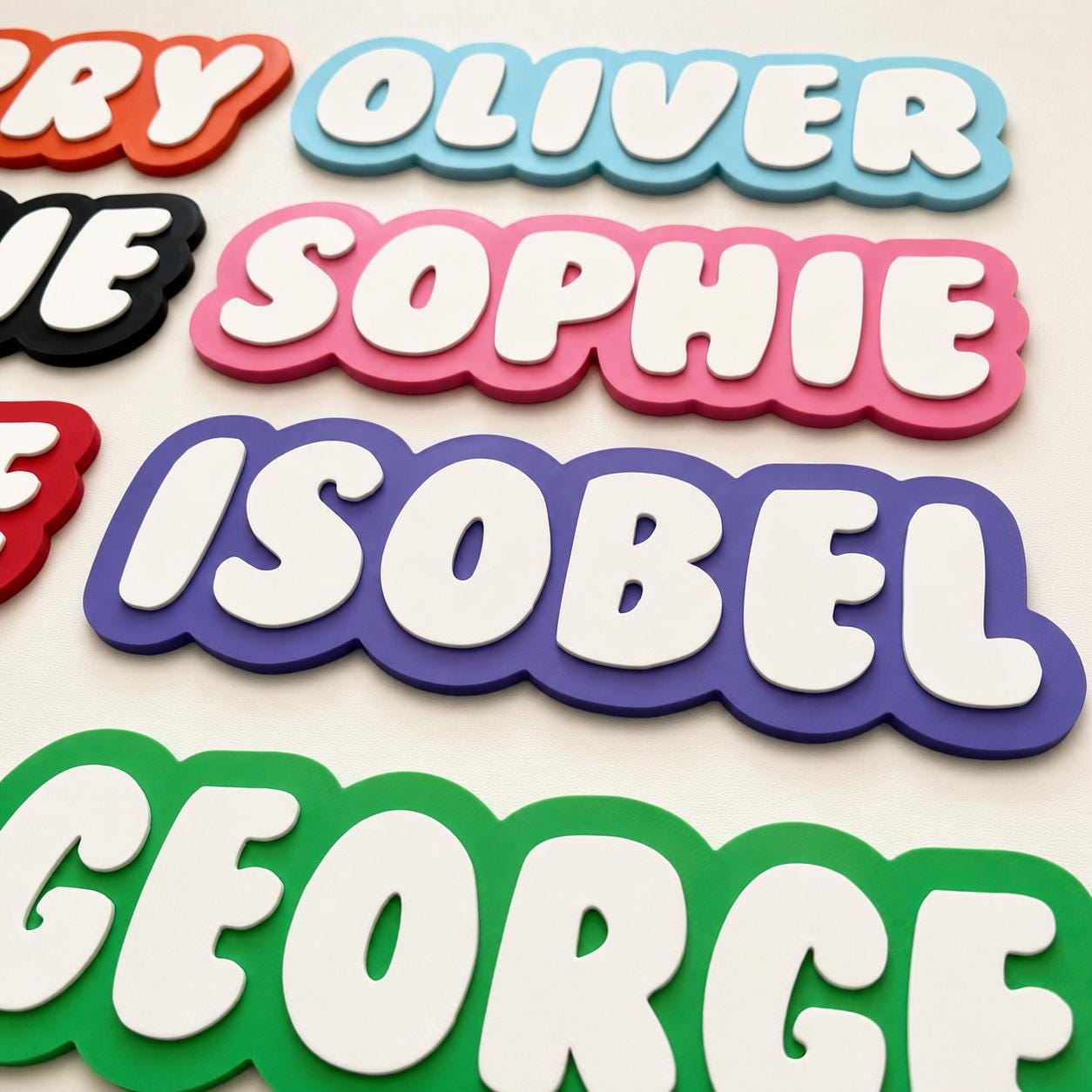 Personalised Kids Name Door Sign – Custom Girls Boys Bedroom Decoration Plate