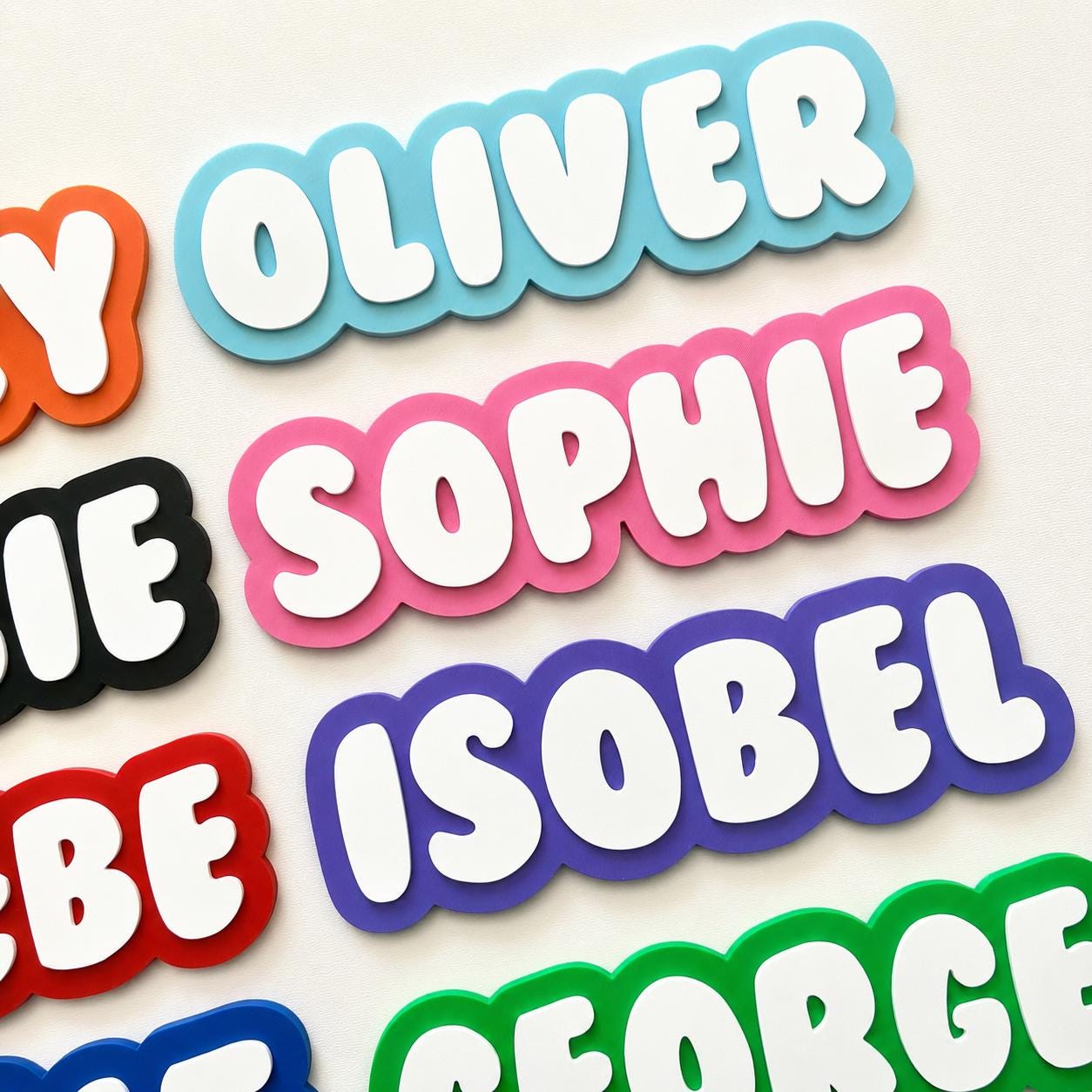 Personalised Kids Name Door Sign – Custom Girls Boys Bedroom Decoration Plate