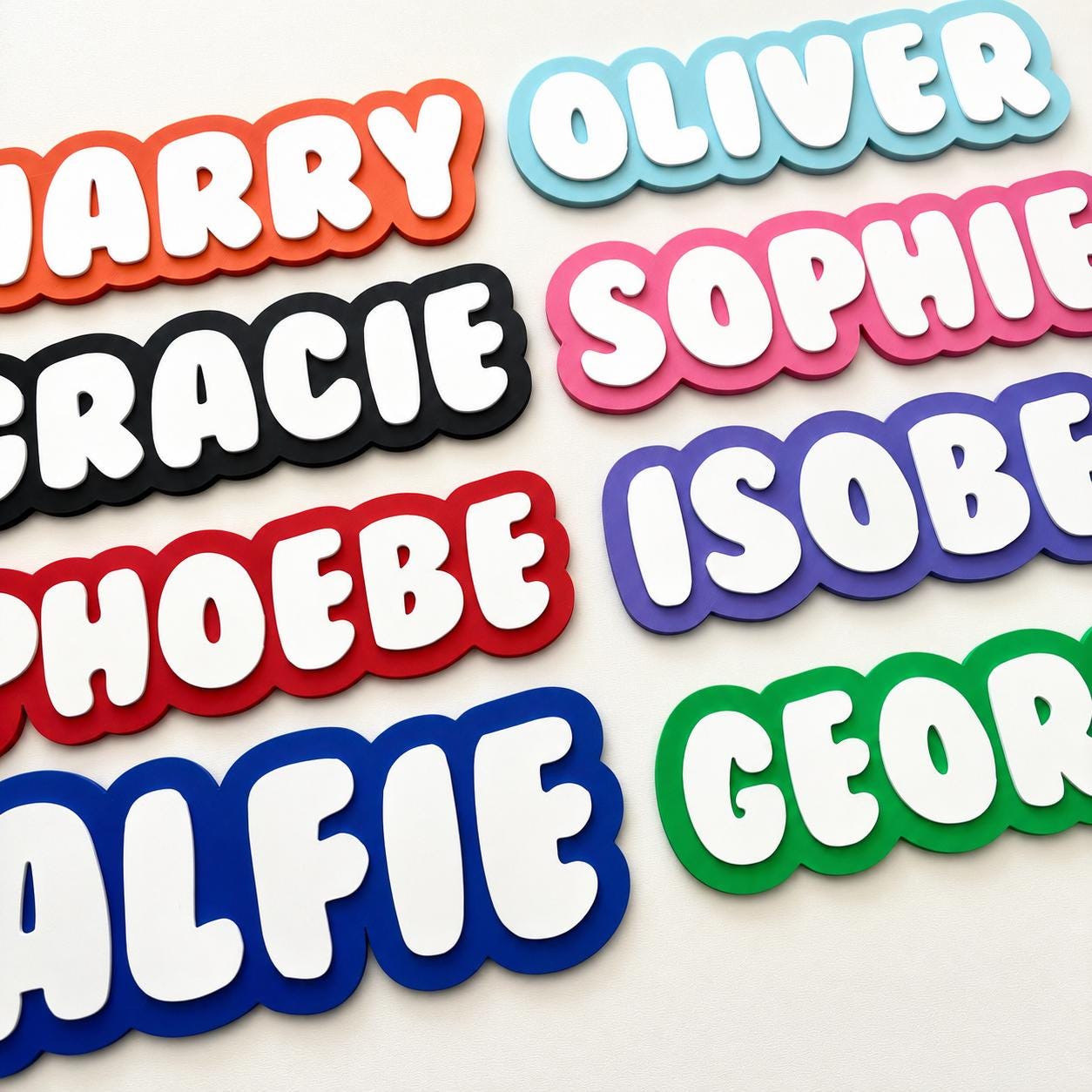 Personalised Kids Name Door Sign – Custom Girls Boys Bedroom Decoration Plate