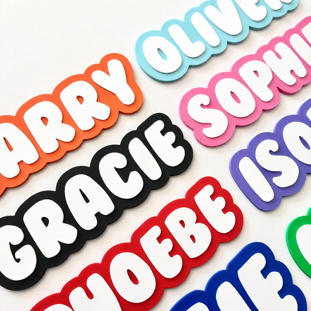 Personalised Kids Name Door Sign – Custom Girls Boys Bedroom Decoration Plate