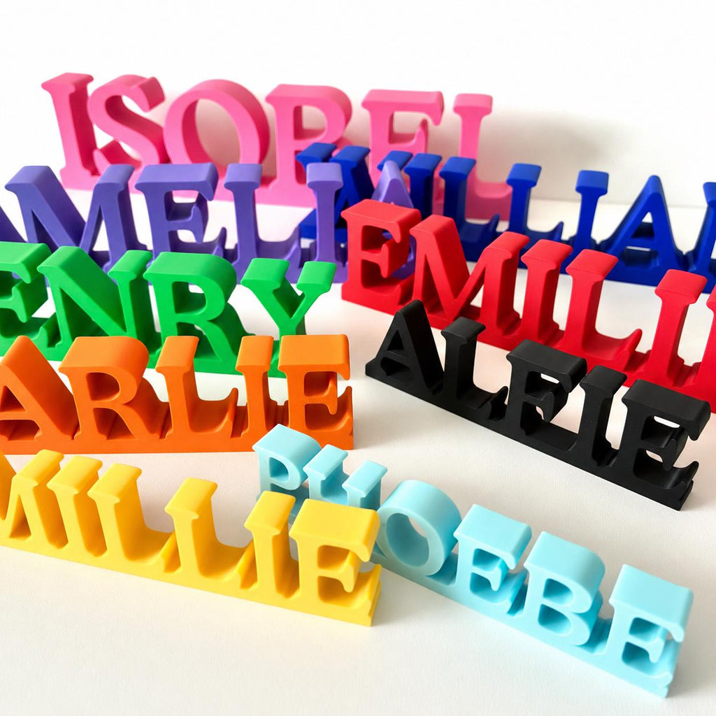 Personalised 3D Name Freestanding Sign – Custom Girls Boys Bedroom Decoration