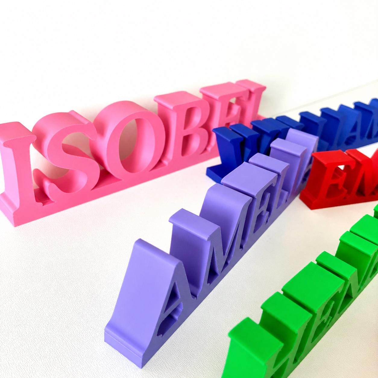Personalised 3D Name Freestanding Sign – Custom Girls Boys Bedroom Decoration