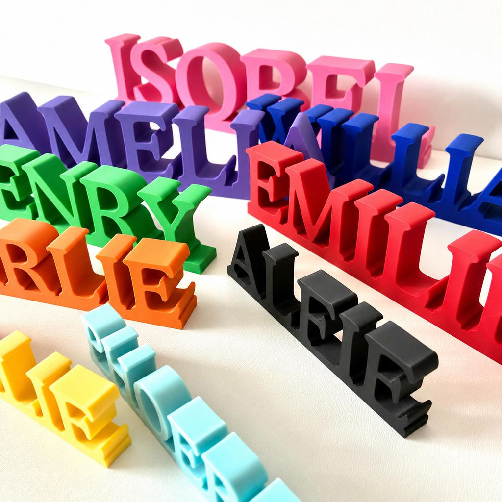 Personalised 3D Name Freestanding Sign – Custom Girls Boys Bedroom Decoration