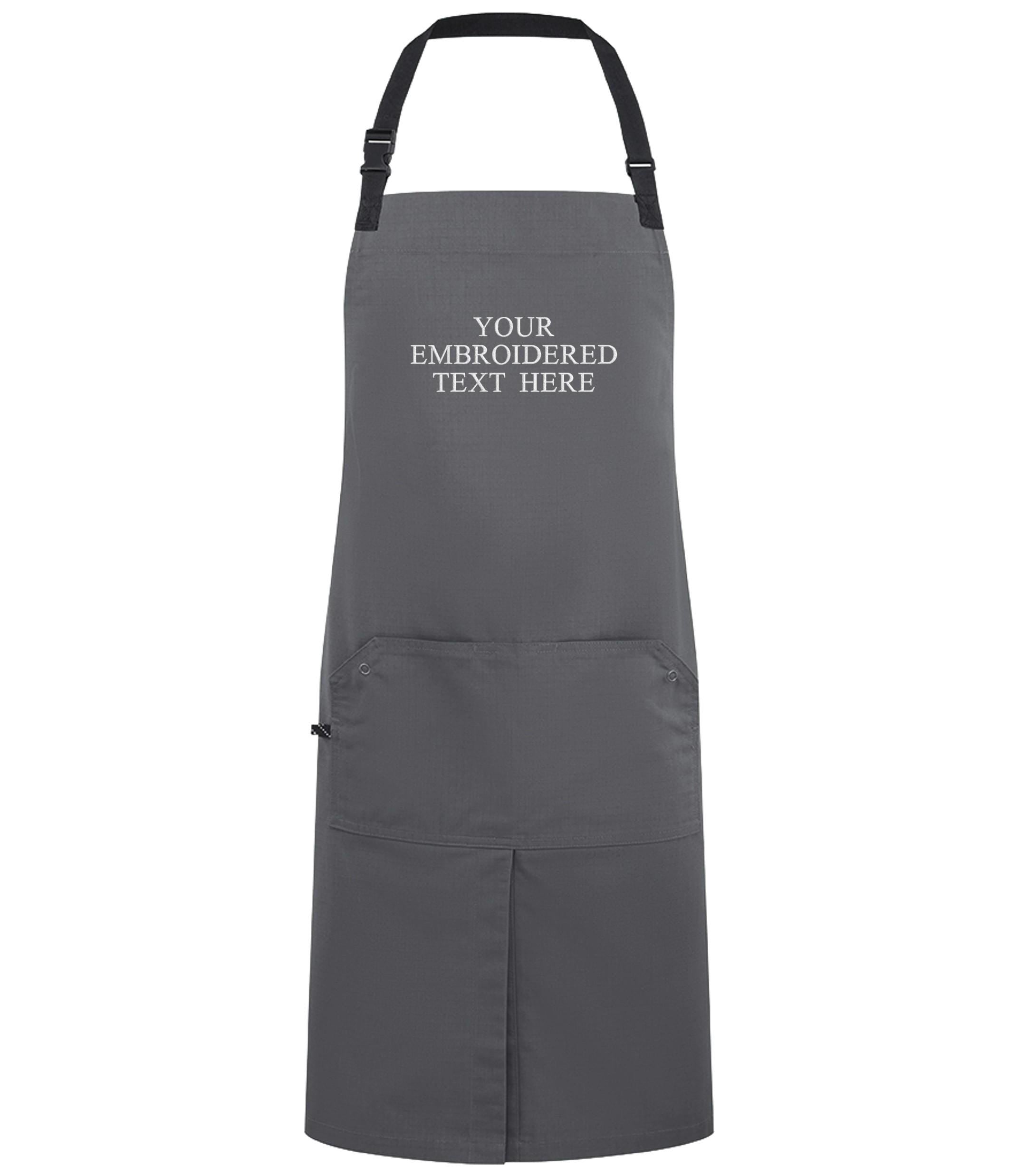 Embroidered Personalised Text Apron Custom Name Business Kitchen Baking Gift
