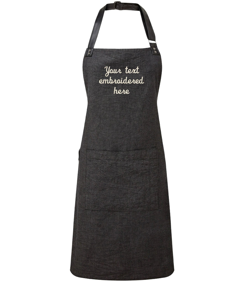 Embroidered Personalised Text Apron Custom Name Business Kitchen Baking Gift