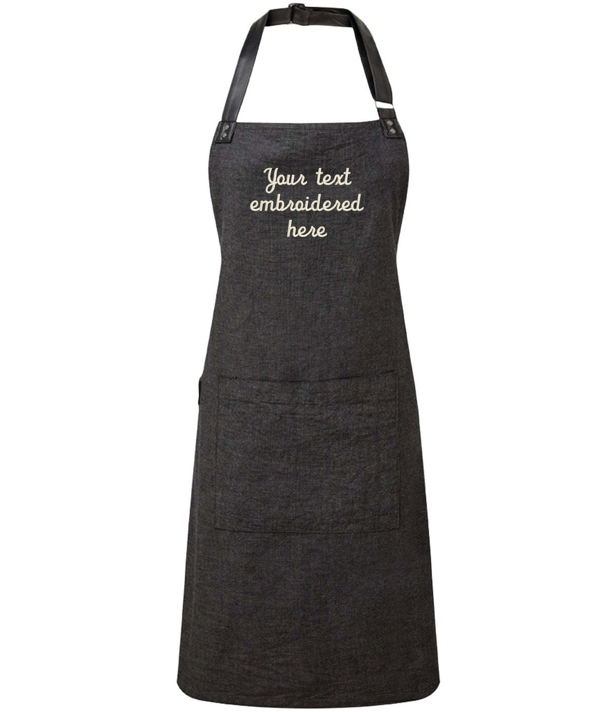 Embroidered Personalised Text Apron Custom Name Business Kitchen Baking Gift