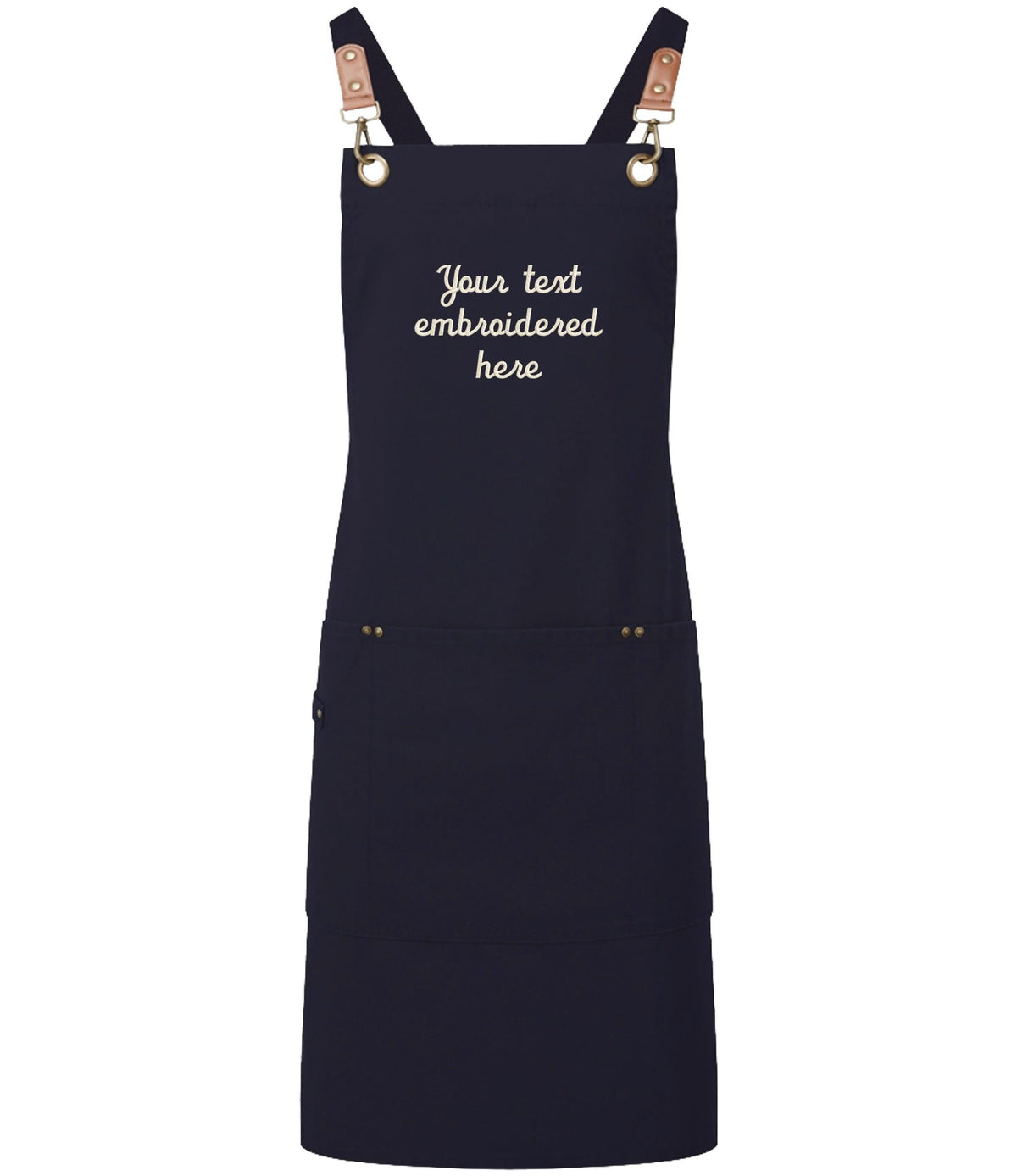 Embroidered Personalised Text Apron Custom Name Business Kitchen Baking Gift