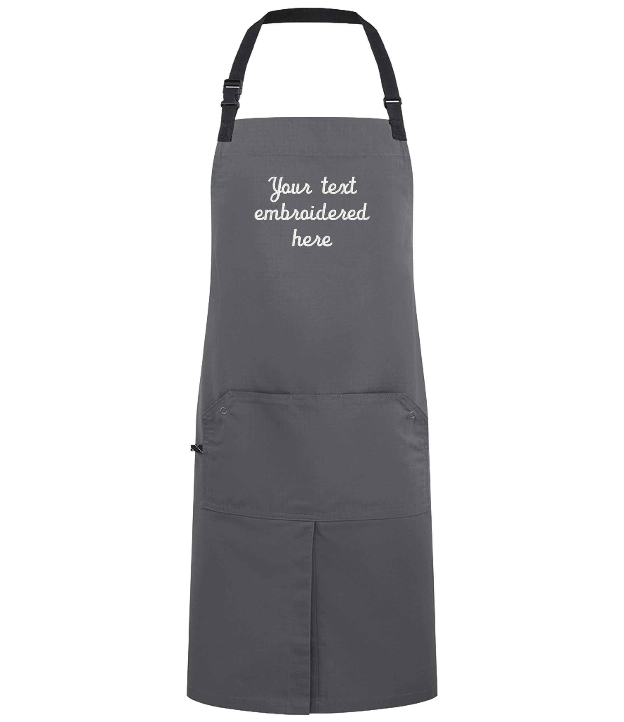 Embroidered Personalised Text Apron Custom Name Business Kitchen Baking Gift