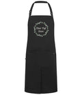 Embroidered Personalised Name Floral Wreath Apron Custom Text Kitchen Baking Gift