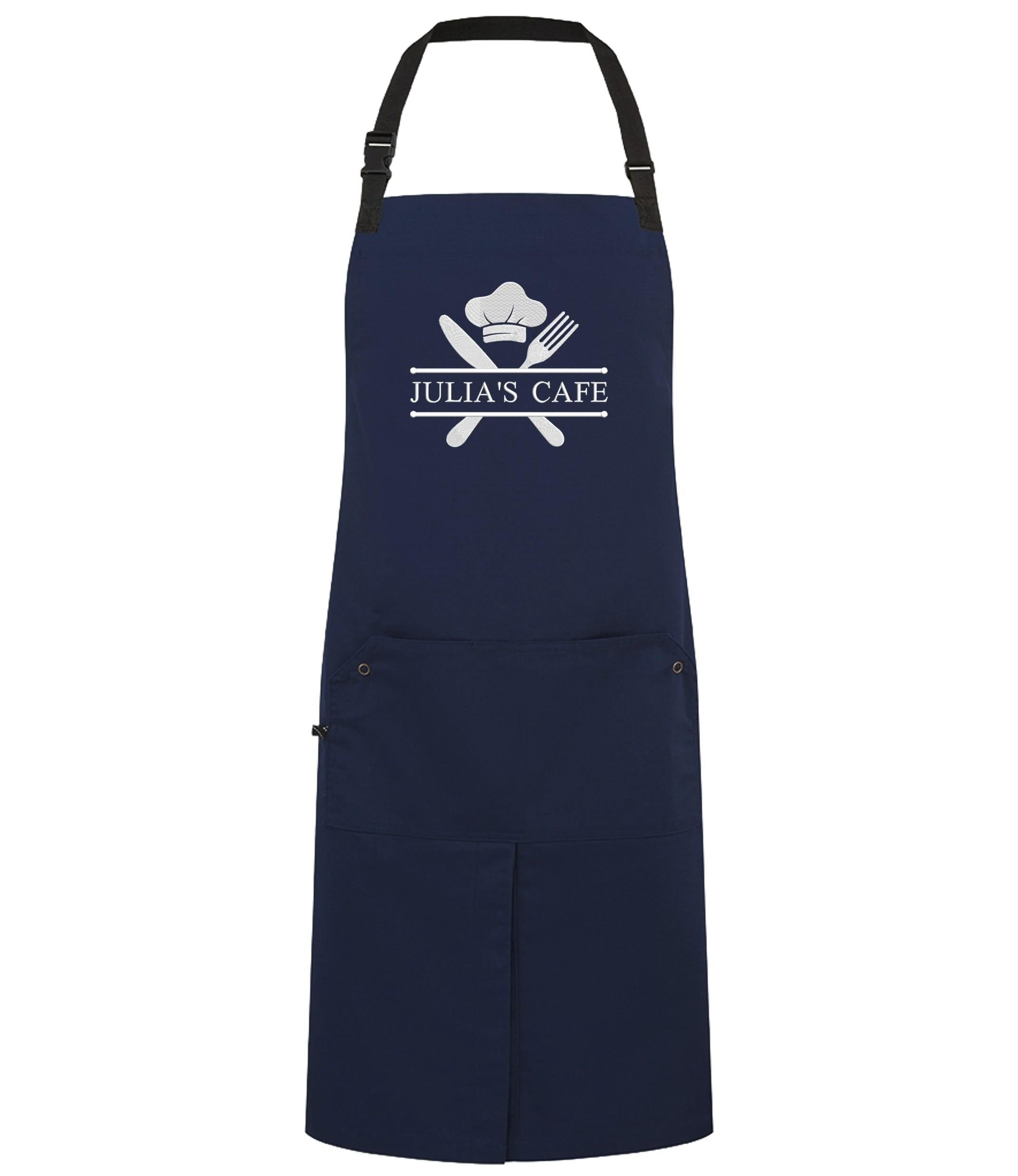Embroidered Personalised Name Chef Apron Custom Text Kitchen Baking BBQ Gift