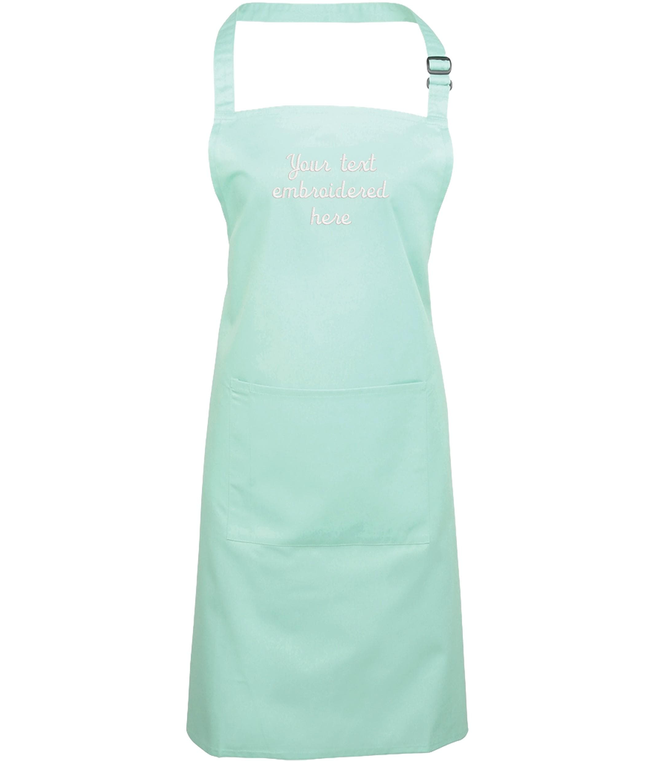 Embroidered Personalised Text Apron Custom Name Business Kitchen Baking Gift