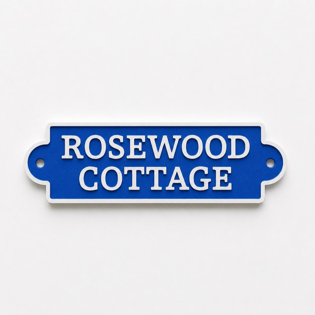 Personalised Text Sign Custom House Name Plaque Garden Wall Plate Memorial Bench