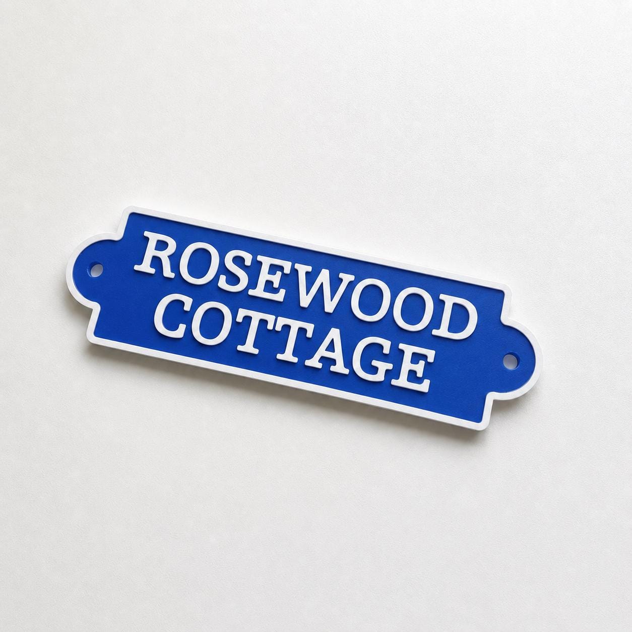 Personalised Text Sign Custom House Name Plaque Garden Wall Plate Memorial Bench