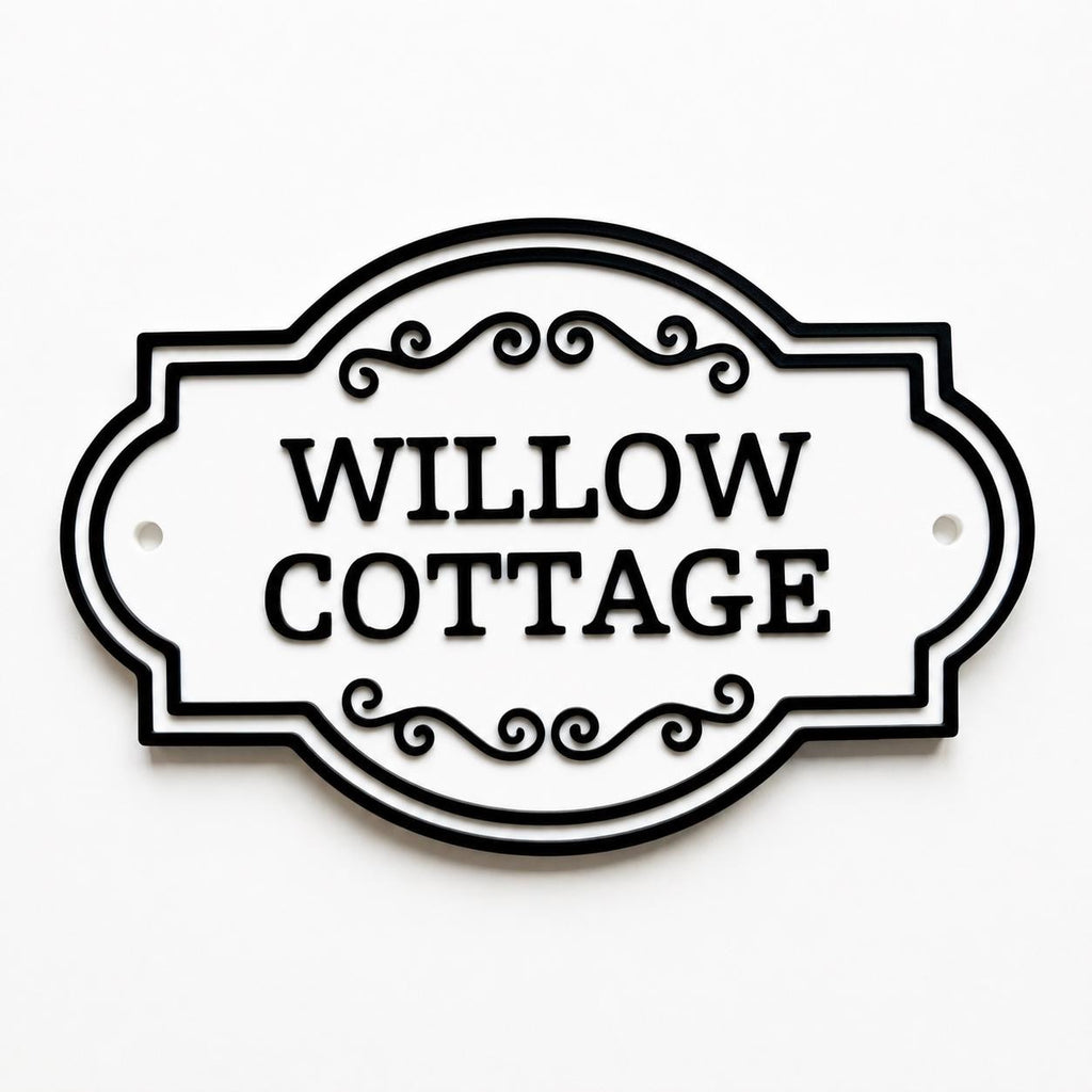 Personalised Text Sign Custom House Name Plaque Garden Wall Plate Memorial Bench