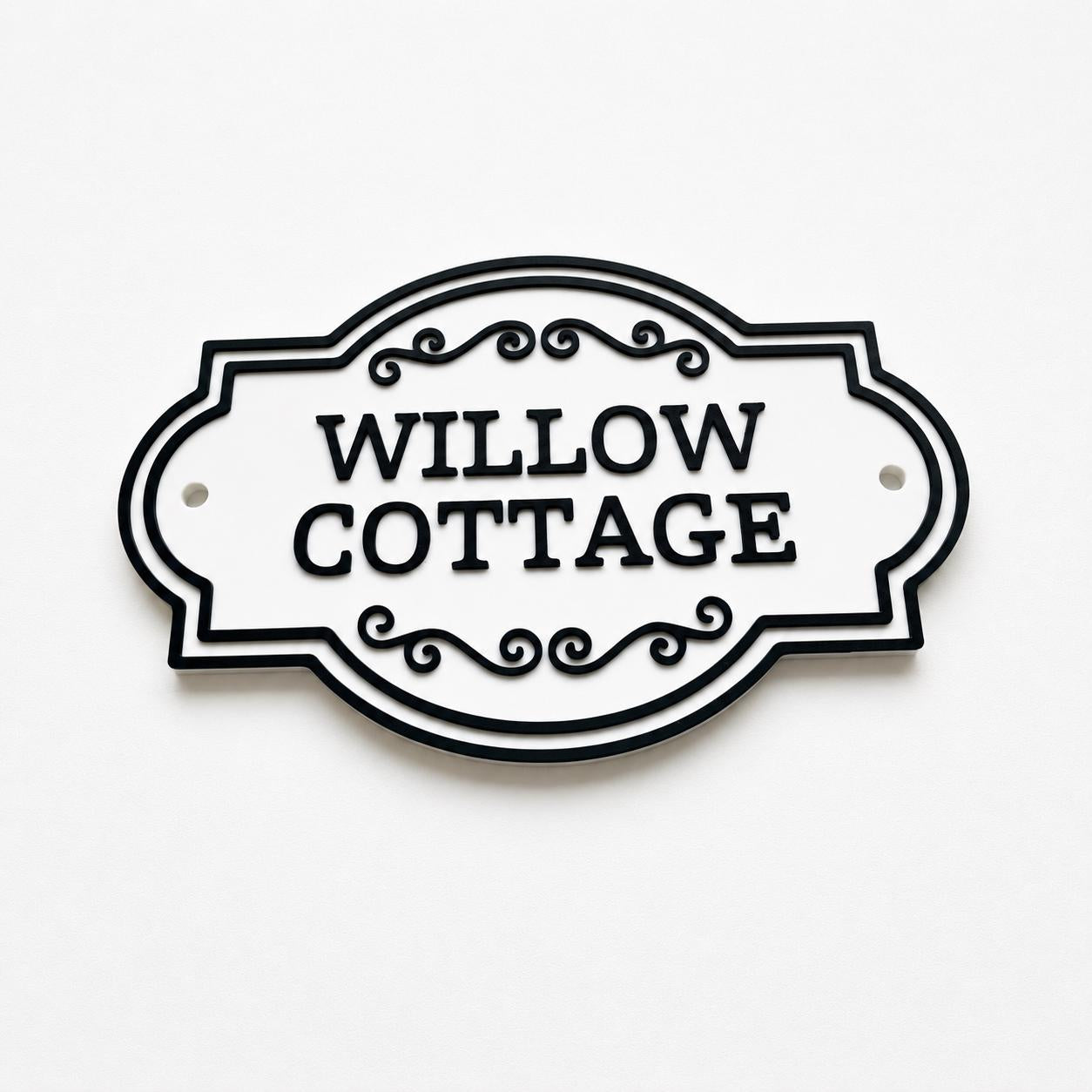 Personalised Text Sign Custom House Name Plaque Garden Wall Plate Memorial Bench