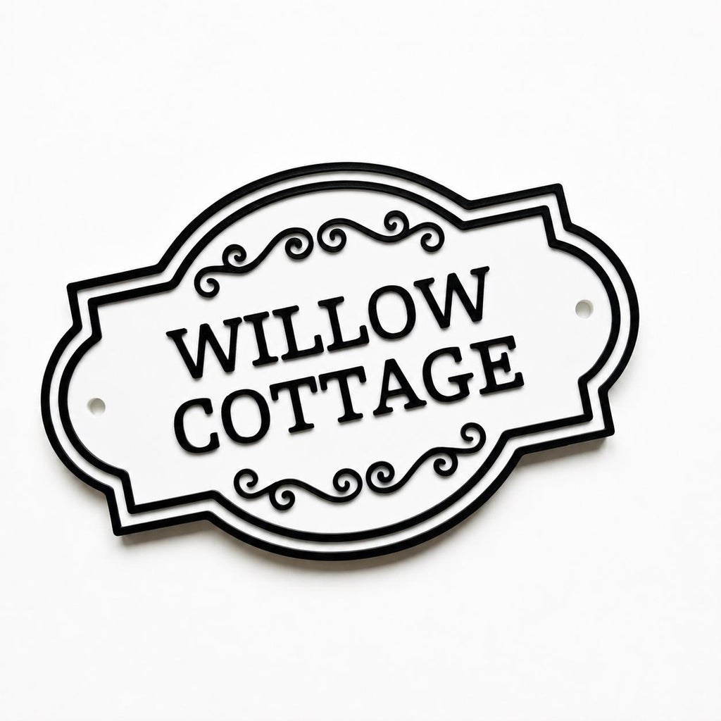 Personalised Text Sign Custom House Name Plaque Garden Wall Plate Memorial Bench