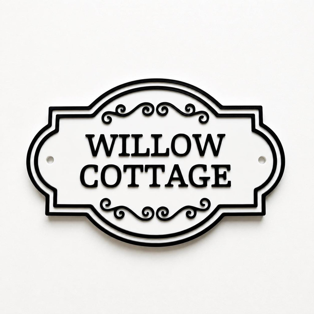 Personalised Text Sign Custom House Name Plaque Garden Wall Plate Memorial Bench