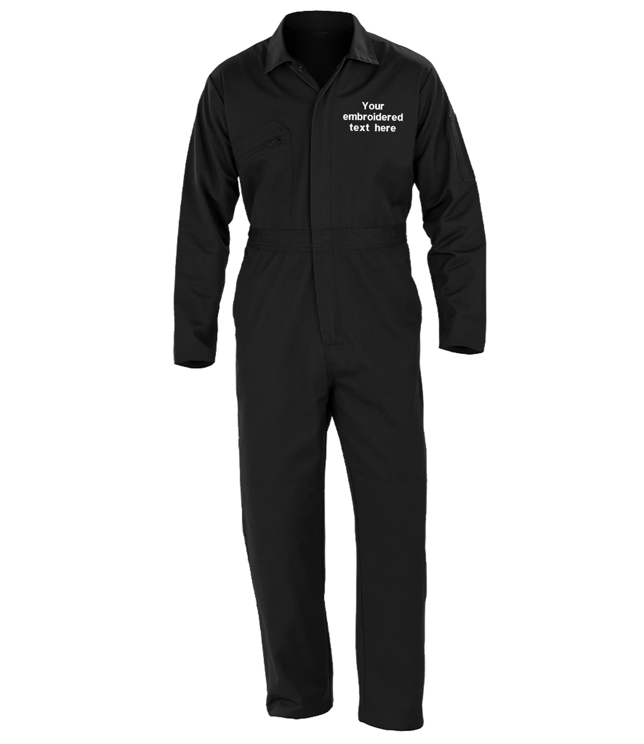 Embroidered Personalised Business Name Mechanic Overalls Custom Text Coveralls