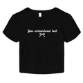 Embroidered Personalised Ladies Baby Tee Custom Text Cropped T-Shirt Top