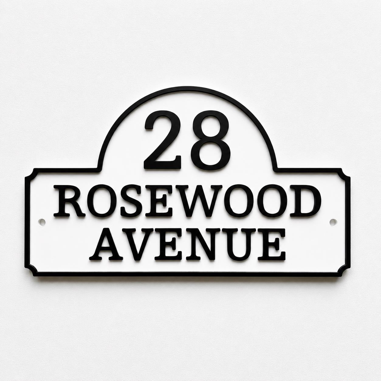 Personalised House Number Sign Custom Street Name Text Plaque Garden Wall Plate