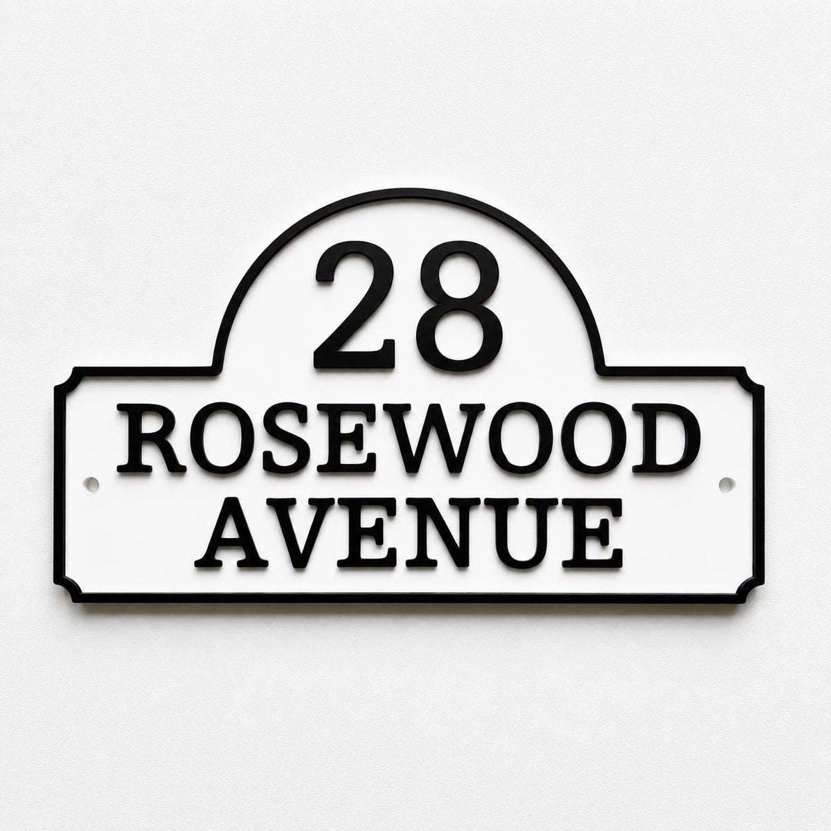 Personalised House Number Sign Custom Street Name Text Plaque Garden Wall Plate