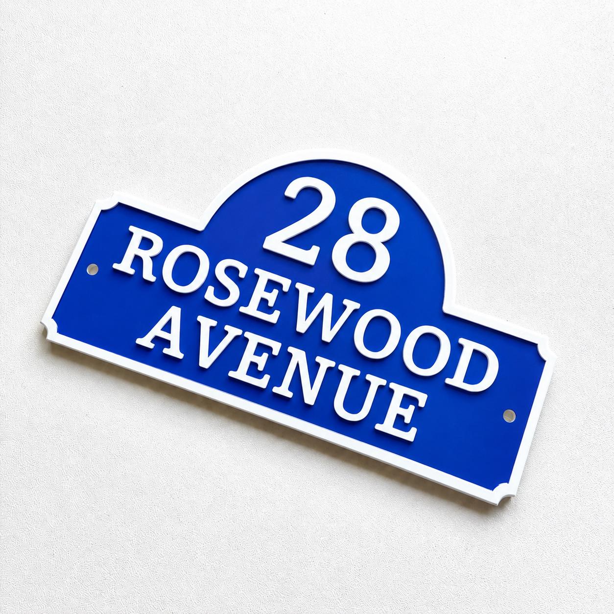 Personalised House Number Sign Custom Street Name Text Plaque Garden Wall Plate