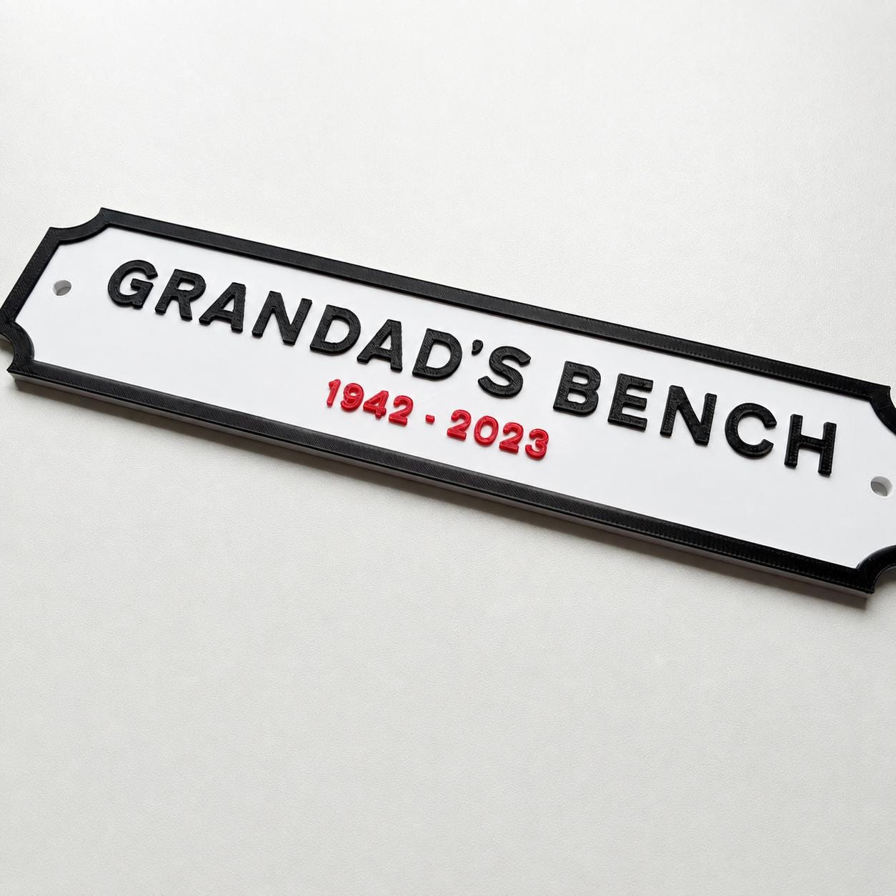 Personalised Text Sign – Custom Memorial Plaque Memory Bench Wall Plate