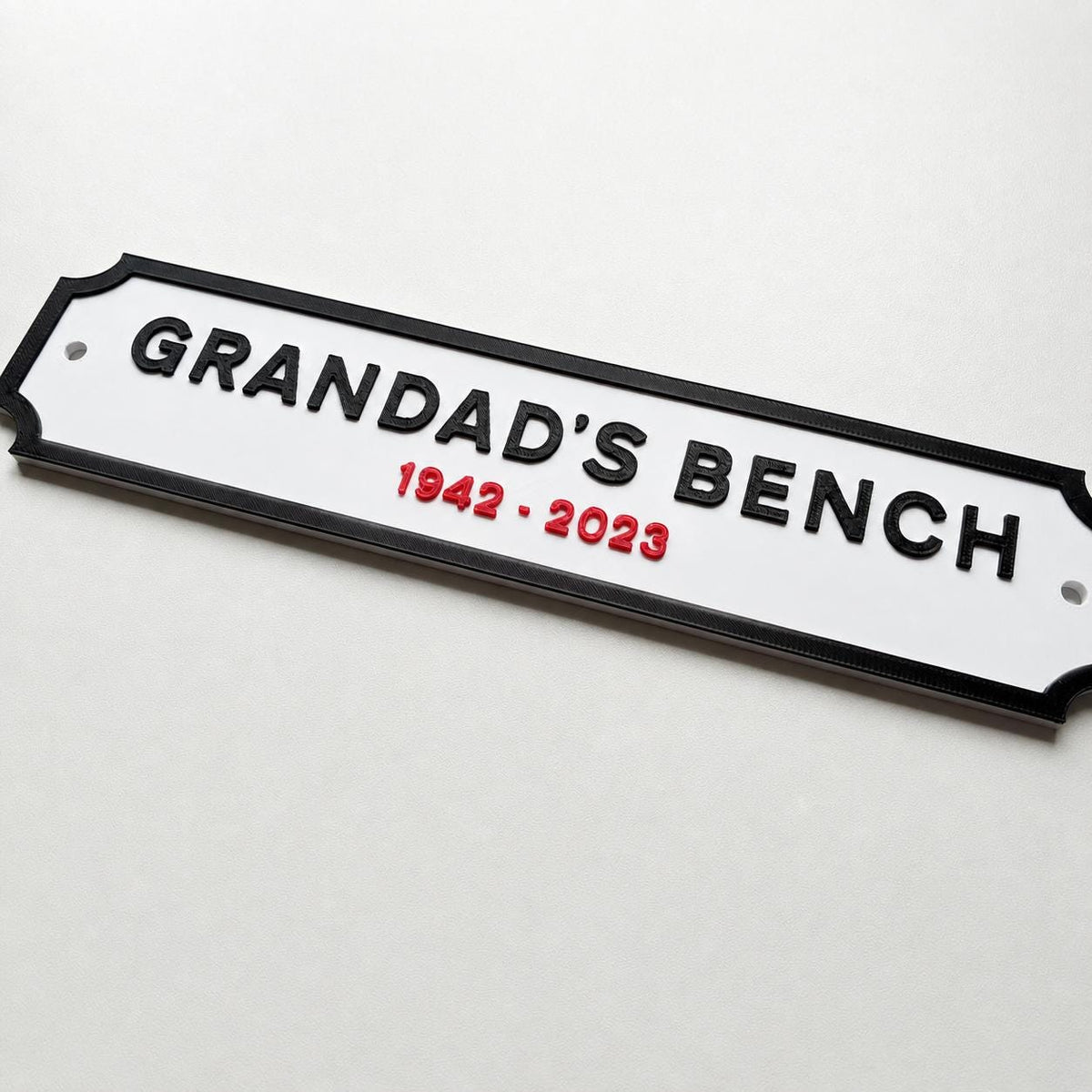 Personalised Text Sign – Custom Memorial Plaque Memory Bench Wall Plate