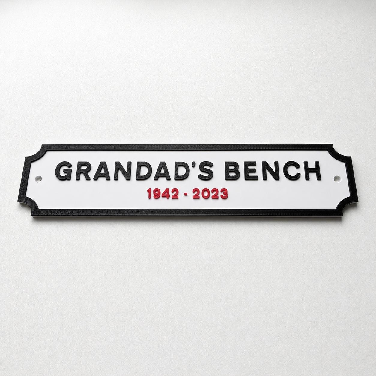 Personalised Text Sign – Custom Memorial Plaque Memory Bench Wall Plate