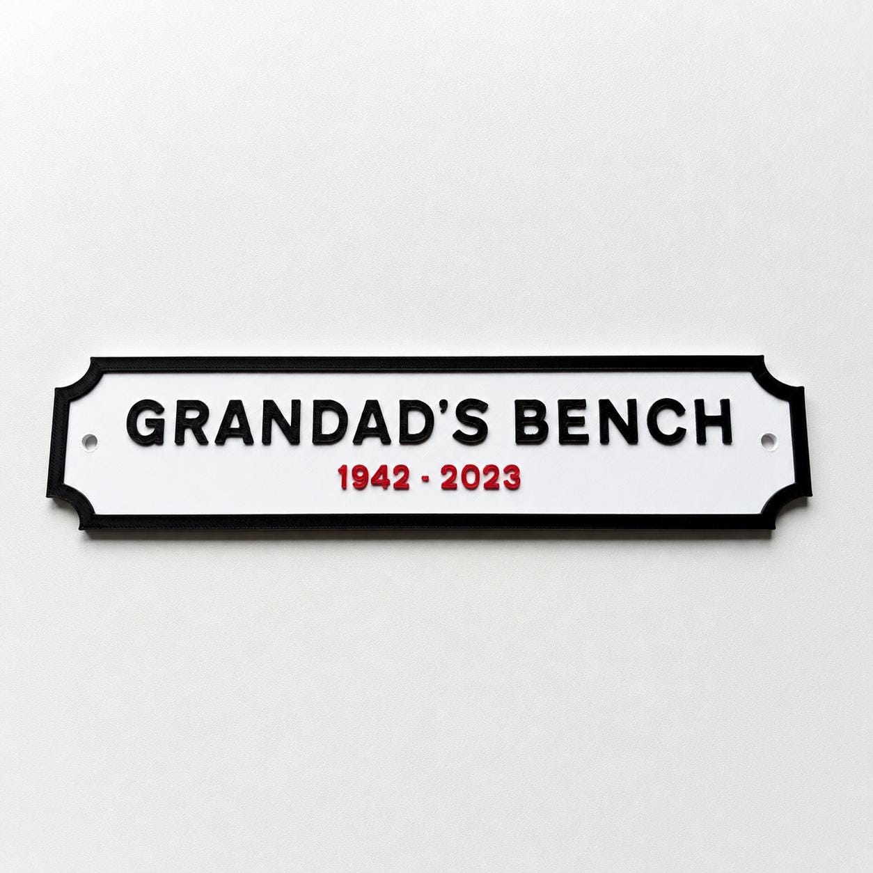 Personalised Text Sign – Custom Memorial Plaque Memory Bench Wall Plate