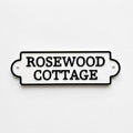 Personalised Text Sign Custom House Name Plaque Garden Wall Plate Memorial Bench
