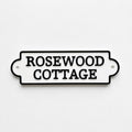 Personalised Text Sign Custom House Name Plaque Garden Wall Plate Memorial Bench