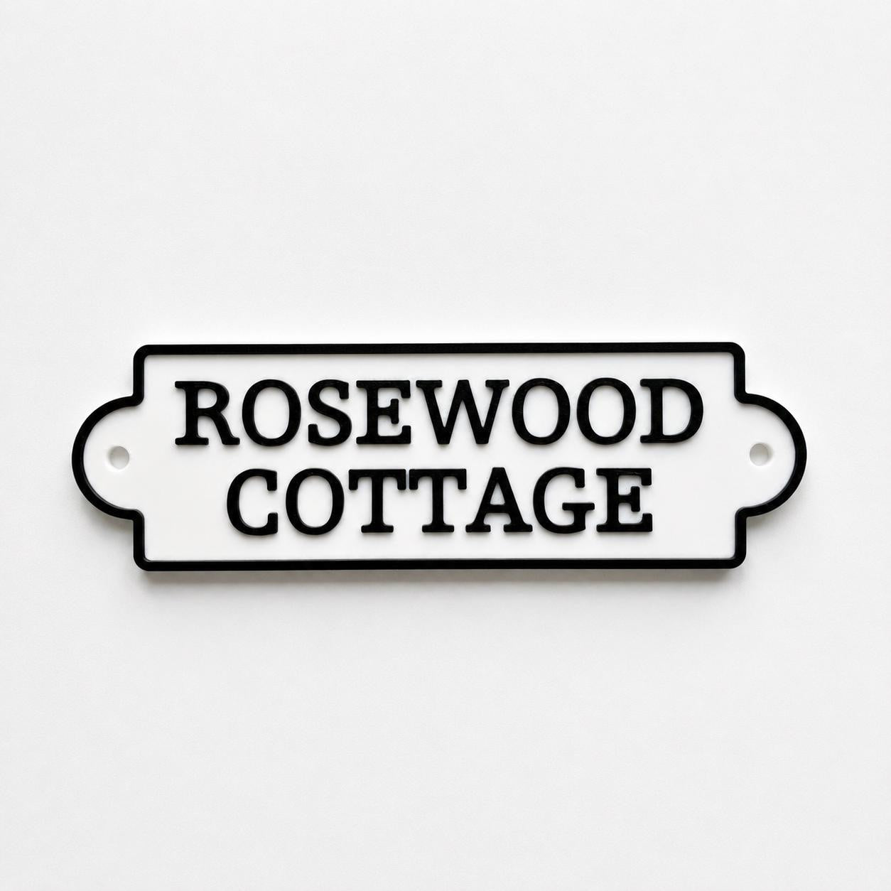 Personalised Text Sign Custom House Name Plaque Garden Wall Plate Memorial Bench