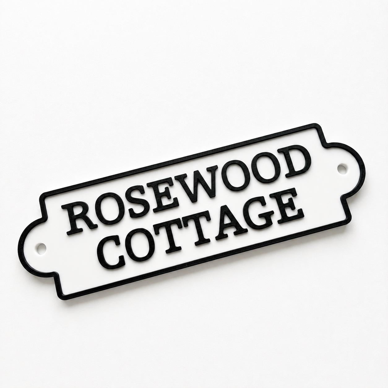 Personalised Text Sign Custom House Name Plaque Garden Wall Plate Memorial Bench